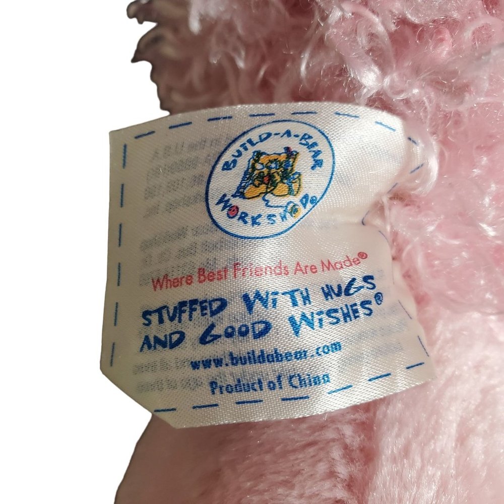 BABW Build a Bear Workshop Pink Poodle Plush Dog Glitter Rainbow Shoes Red Dress - Picture 7 of 11